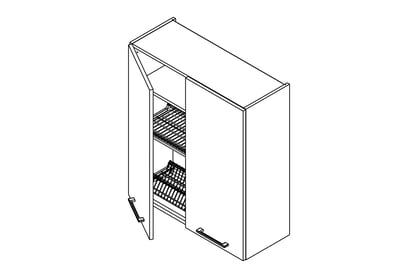 Skrinka Kuchynská závesná Kammono P2 WS80/90 dvojdverová z suszarka do naczyn