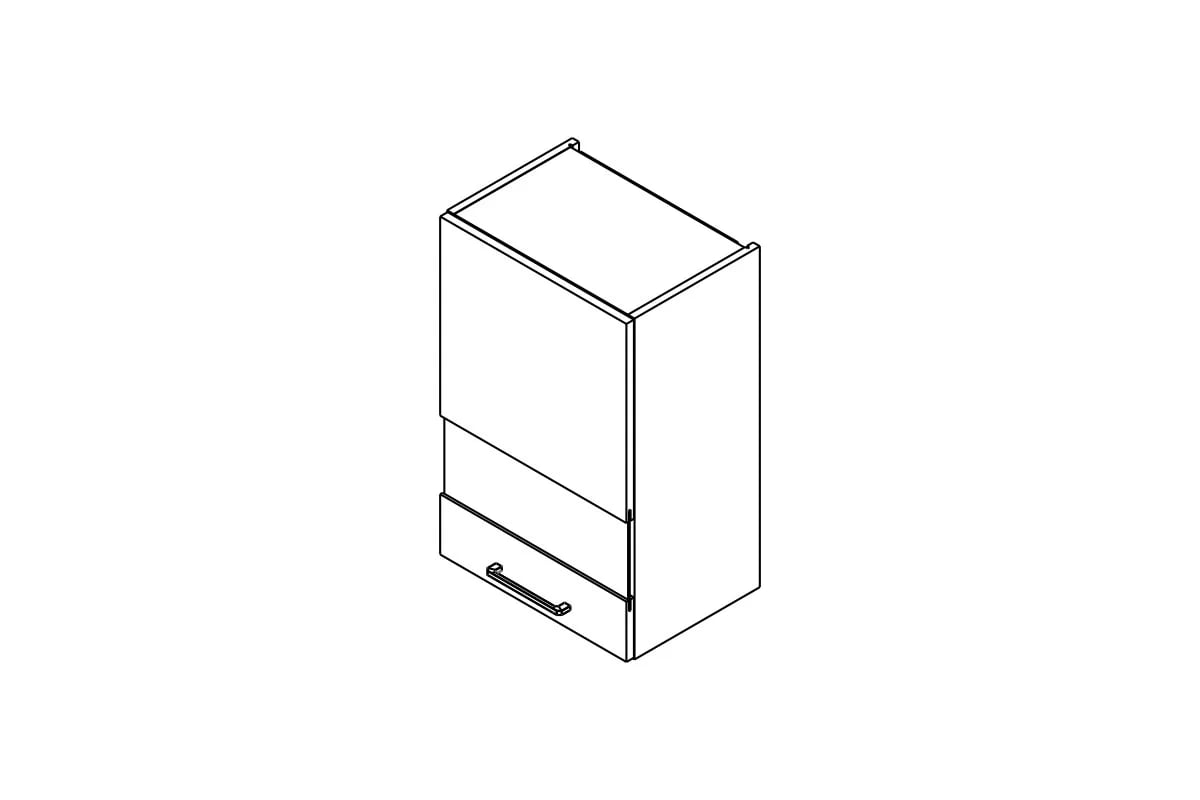 Závesná kuchynská skrinka Kammono P2 WW45.1/71 jednodverová so sklom Skrinka Kuchynská závesná Kammono P2 WW45.1/71 jednodverová s presklením