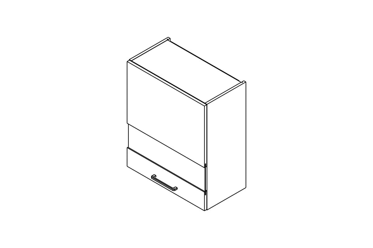 Závesná kuchynská skrinka Kammono P2 WW60.1/71 jednodverová so sklom Skrinka Kuchynská závesná Kammono P2 WW60.1/71 jednodverová s presklením