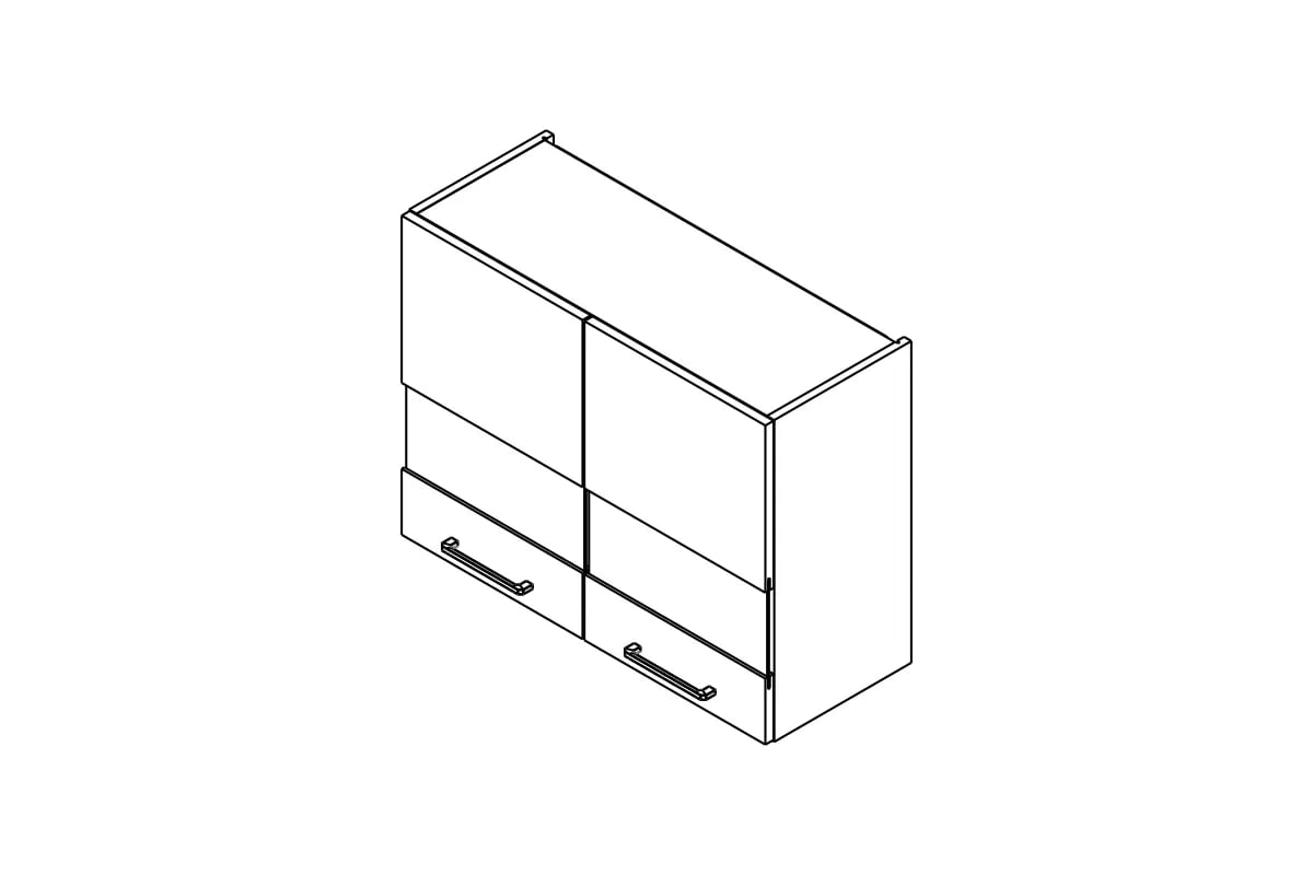 skříňka kuchyňská závěsná Kammono P2 WW80/61 dvoudveřová z przeszkleniem skříňka kuchyňská závěsná Kammono P2 WW80/61 dvoudveřová z przeszkleniem