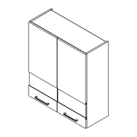 Skrinka Kuchynská závesná Kammono P2 WW80/90 dvojdverová s presklením