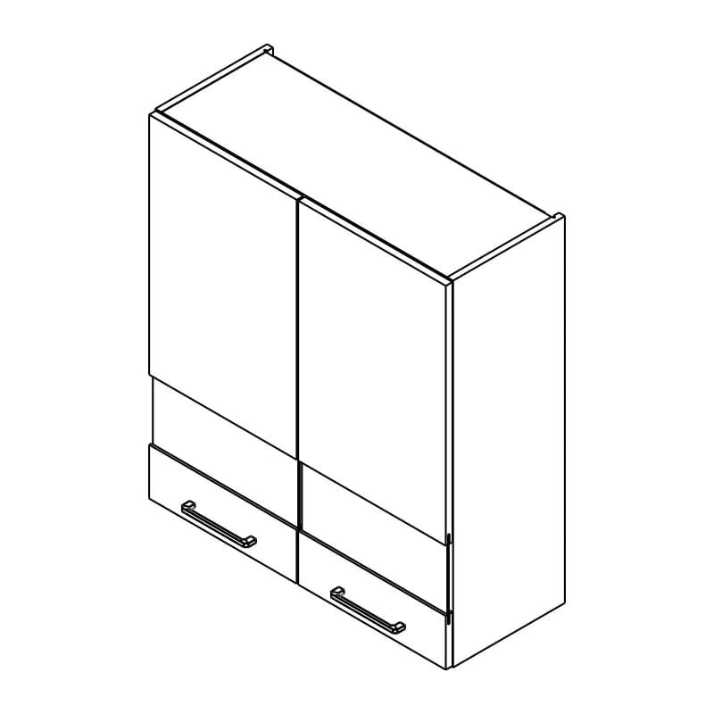 Skrinka Kuchynská závesná Kammono P2 WW80/90 dvojdverová s presklením Skrinka Kuchynská závesná Kammono P2 WW80/90 dvojdverová s presklením