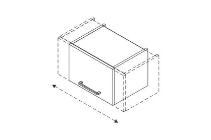 skříňka kuchyňská závěsná Kammono P4 WO__/29_SPEC nízká regulowana w zakresie 41-59cm