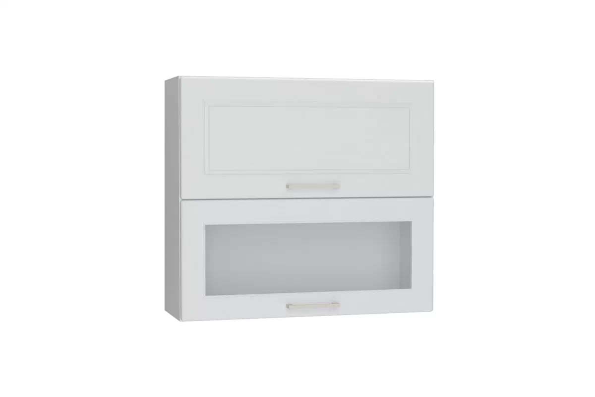 Závěsná skříňka s výklopnými dvířky Natalia WS80 GRF/2 - bílý lesk skříňka kuchyňská závěsná Natalia WS80 GRF/2 SD dvoudveřová prosklená - bílý lesk