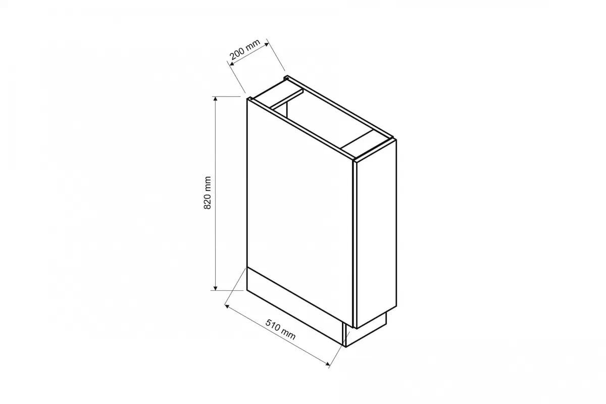 Dolní kuchyňská skříňka Anika D20 s cargo košem – grafit Skříňka kuchyňská s košem cargo Anika D20 CARGO - grafit / grafit