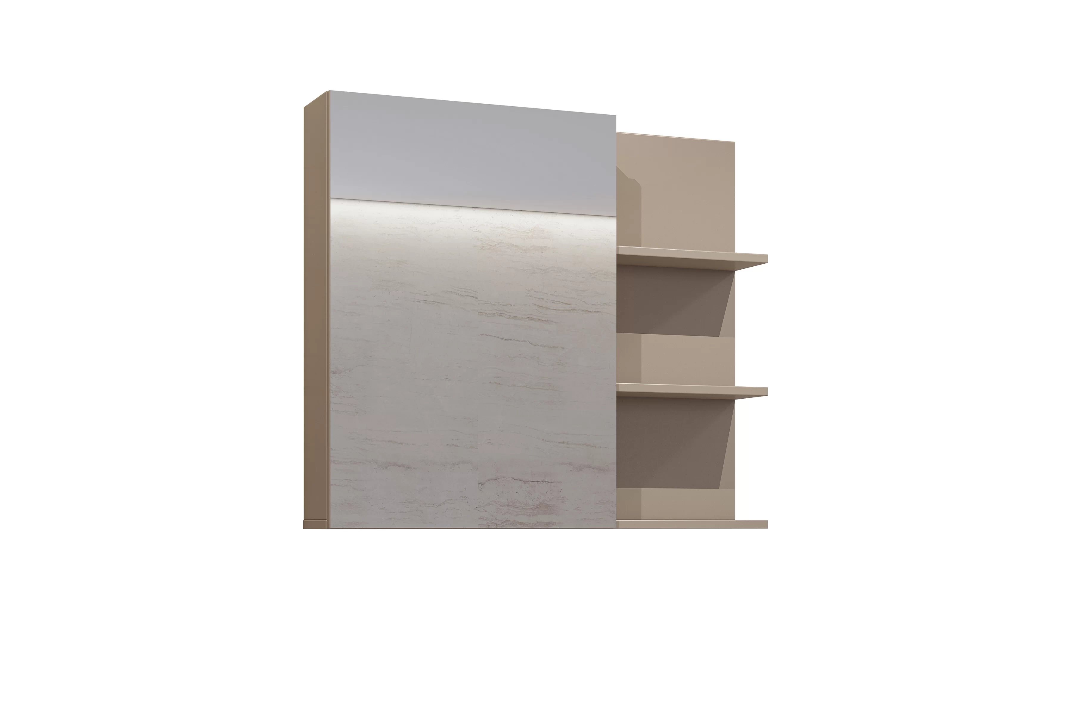 Závesná skrinka do kúpeľne Irvine 78 cm so zrkadlom – congo / čierna Skrinka lazienkowa Irvine 78 cm závesná z zrkadlom - congo / Čierny