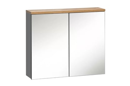 Zrcadlová skříňka Bali Grey 840 60 cm - grafitový mat / dub wotan