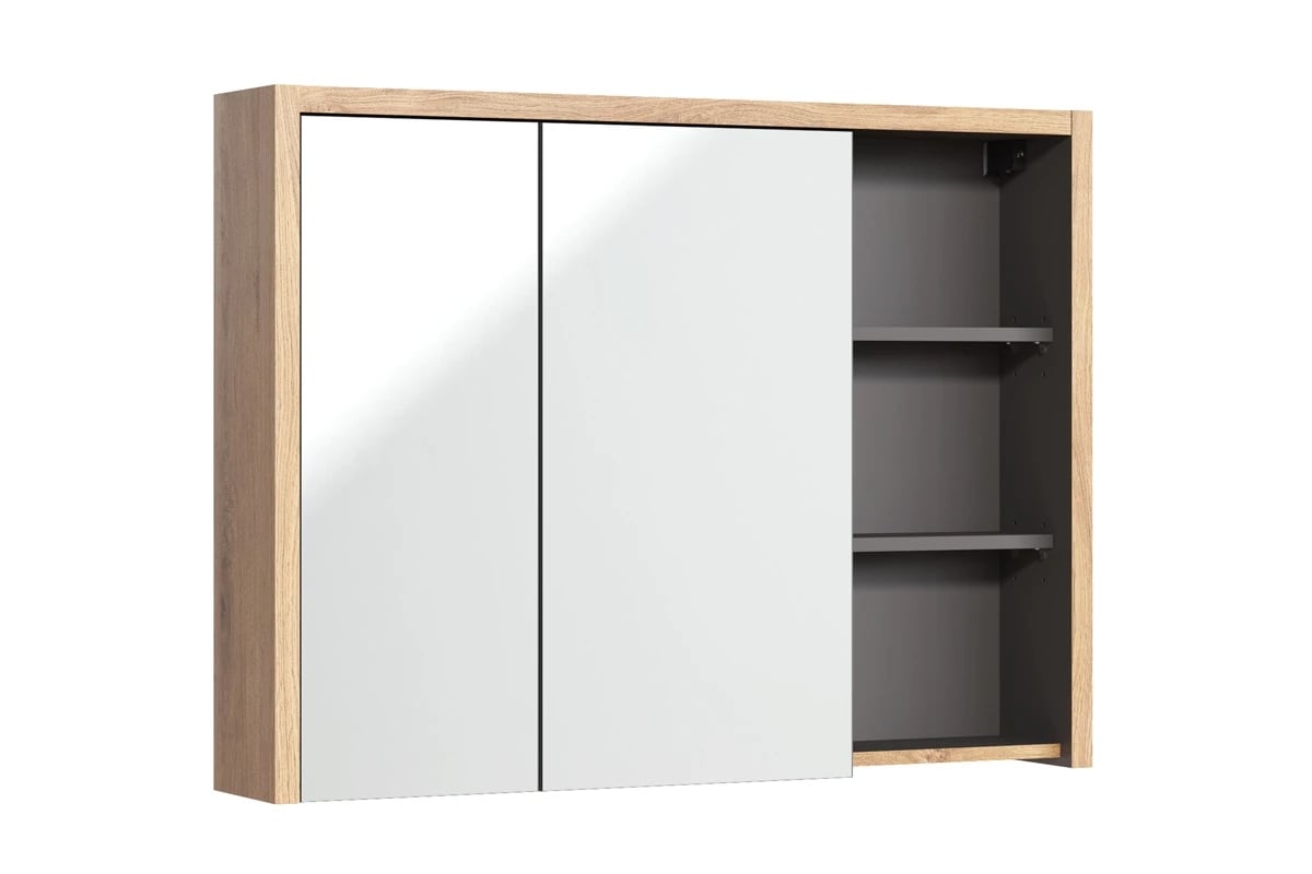 Zrkadlová skrinka do kúpeľne Devon 846 - Dub Shetland / Grafit Skrinka lustrzana do lazienki Devon 846 - Dub Shetland / Grafit