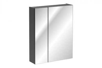 Závěsná zrcadlová skříňka Monako Grey Oak 840 60 cm - šedý diamant