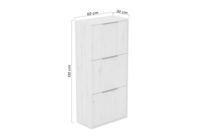 Botník Milo trojposchodový - piesková béžová Skrinka na topánky Milo trzypoziomowa - Béžová Pieskový