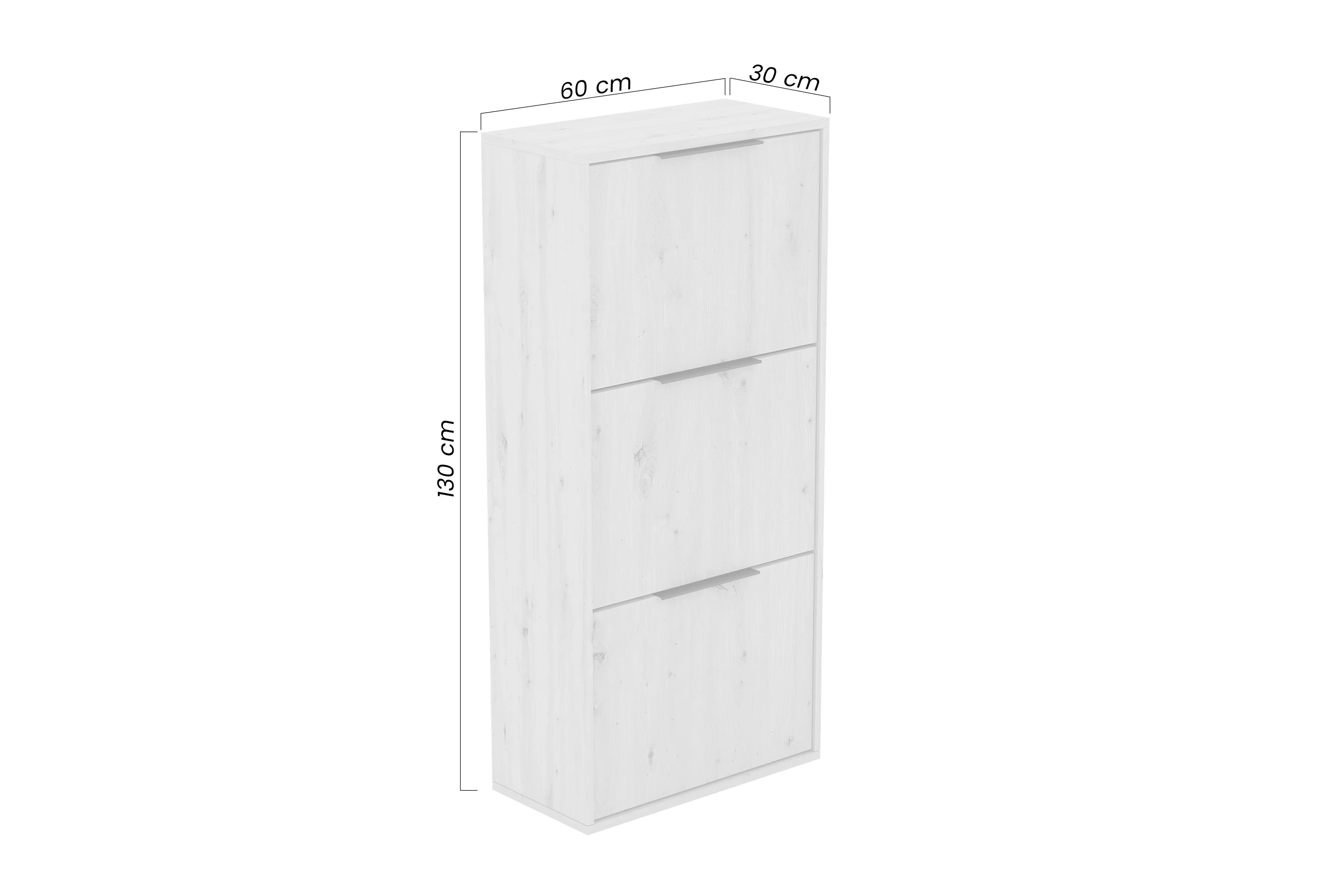 Botník Milo trojposchodový - piesková béžová Skrinka na topánky Milo trzypoziomowa - Béžová Pieskový