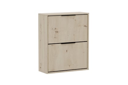 Závesná / stojaca dvojúrovňová skrinka na topánky Milo - dub artisan
