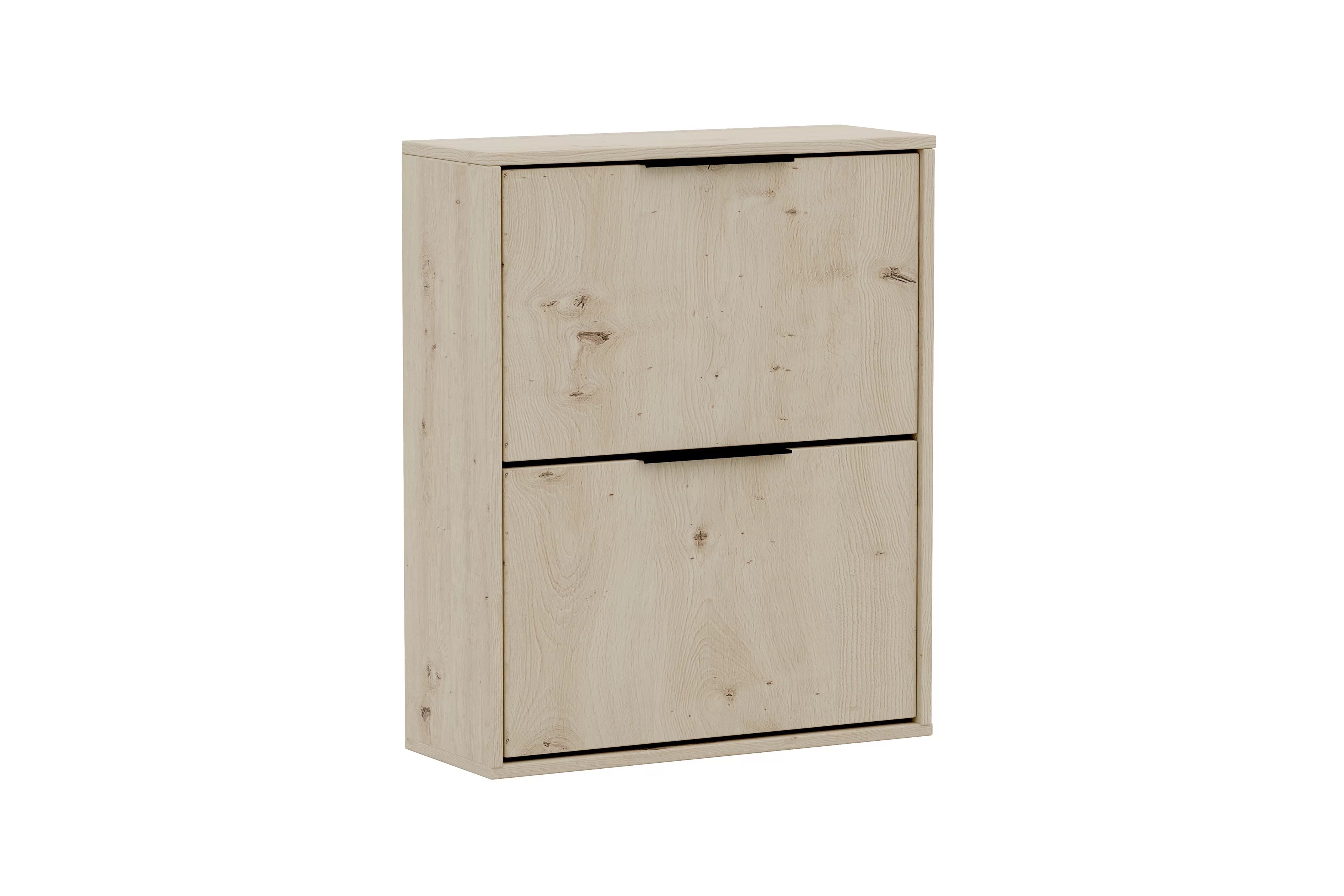 Závěsná / stojící dvouúrovňová botníková skříň Milo - dub artisan skříňka na boty Milo závěsná / stojaca dwupoziomowa - dub artisan 