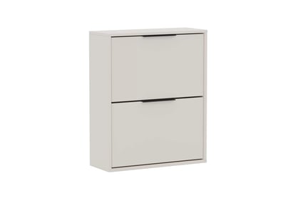 Závesná / stojaca dvojúrovňová skrinka na topánky Milo - piesková béžová