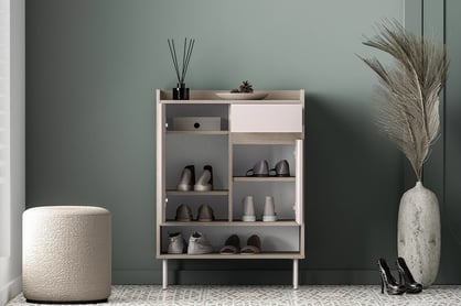 Botník Tivano 03 70 cm - kašmír / dub cremona skříňka na boty Voco 03 70 cm - kašmír / dub cremona