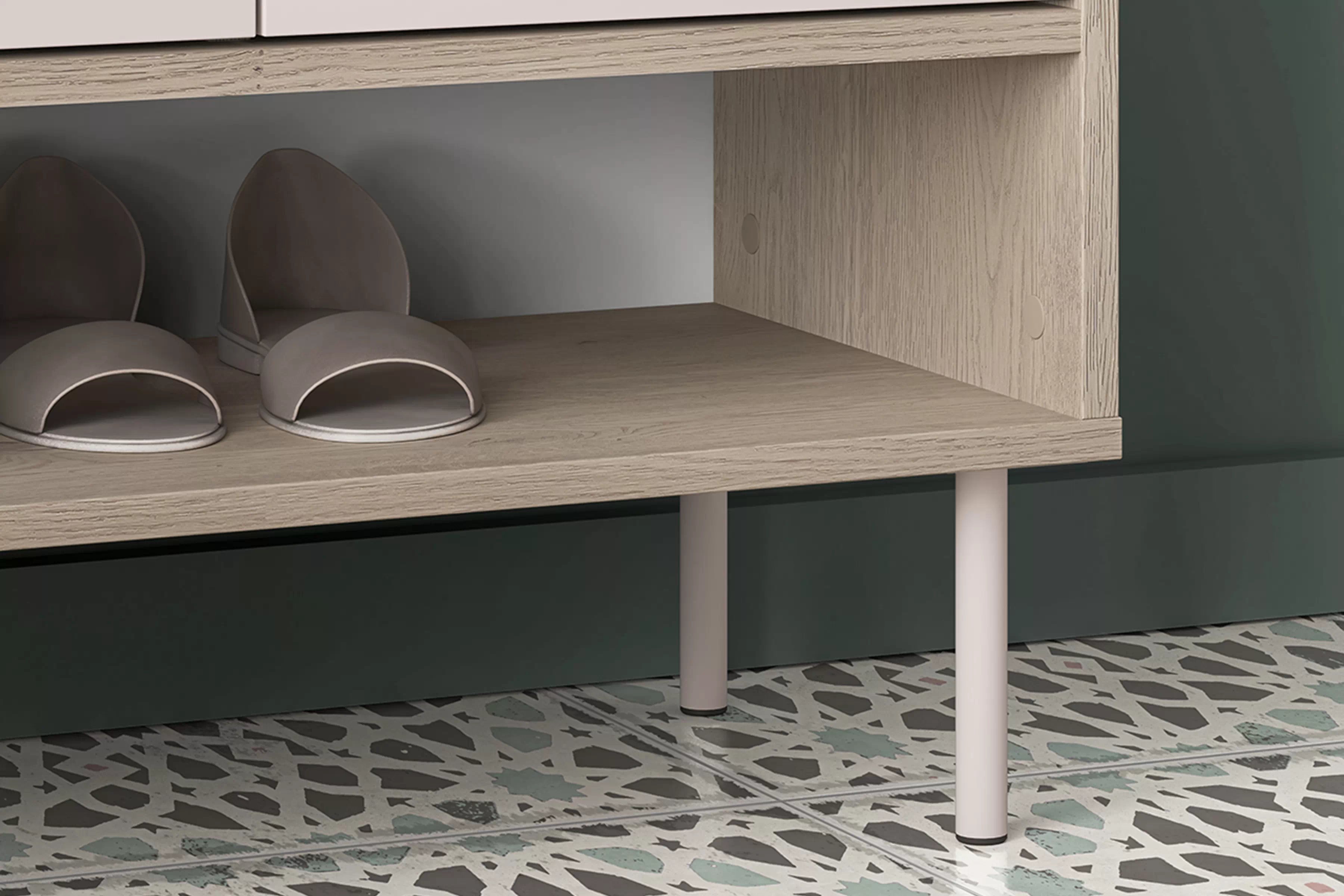 Botník Tivano 03 70 cm - kašmír / dub cremona skříňka na boty Voco 03 70 cm - kašmír / dub cremona