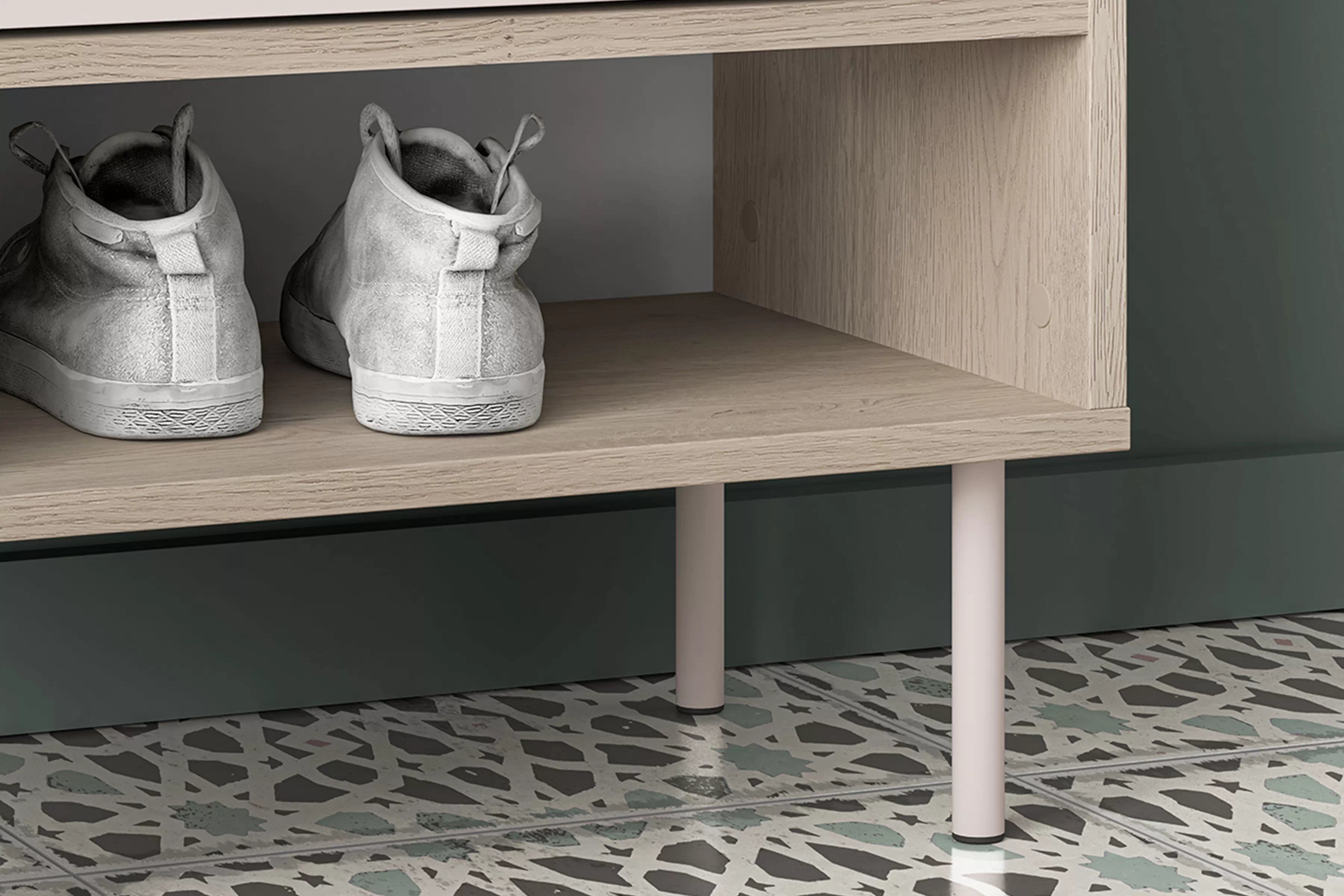 Botník Tivano 04 50 cm - kašmír / dub cremona Skrinka na topánky Voco 04 50 cm - kašmír / Dub cremona