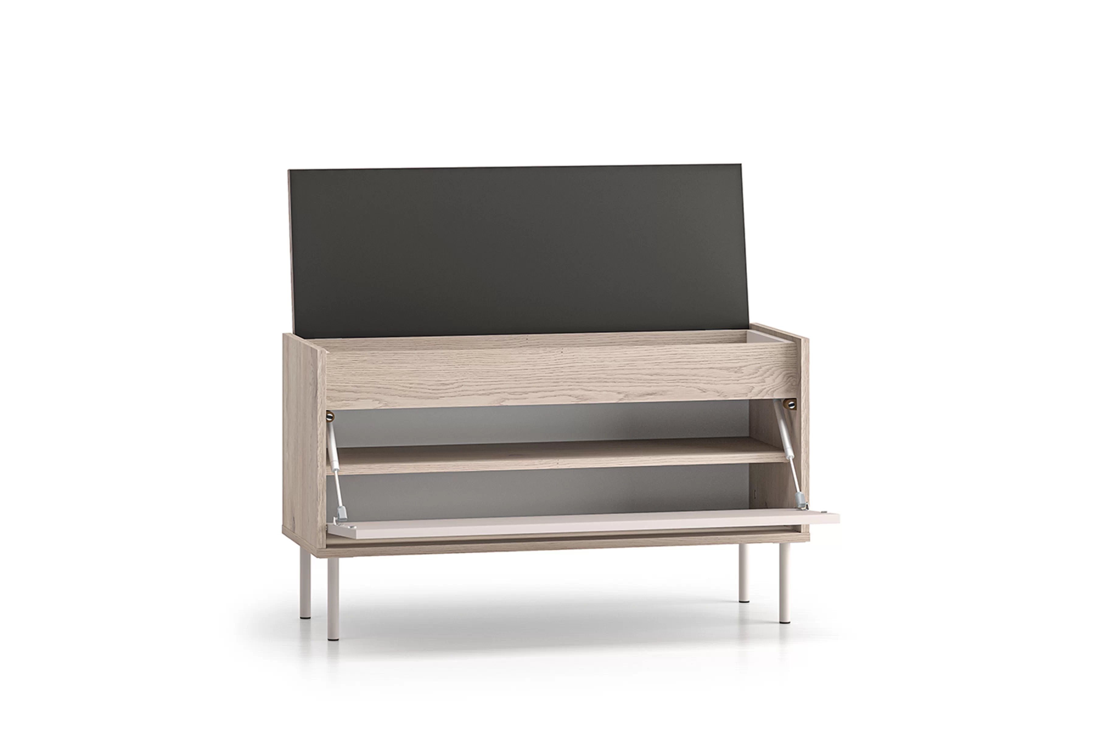 Botník Tivano 05 90 cm - kašmír / dub cremona skříňka na boty Voco 05 90 cm - kašmír / dub cremona