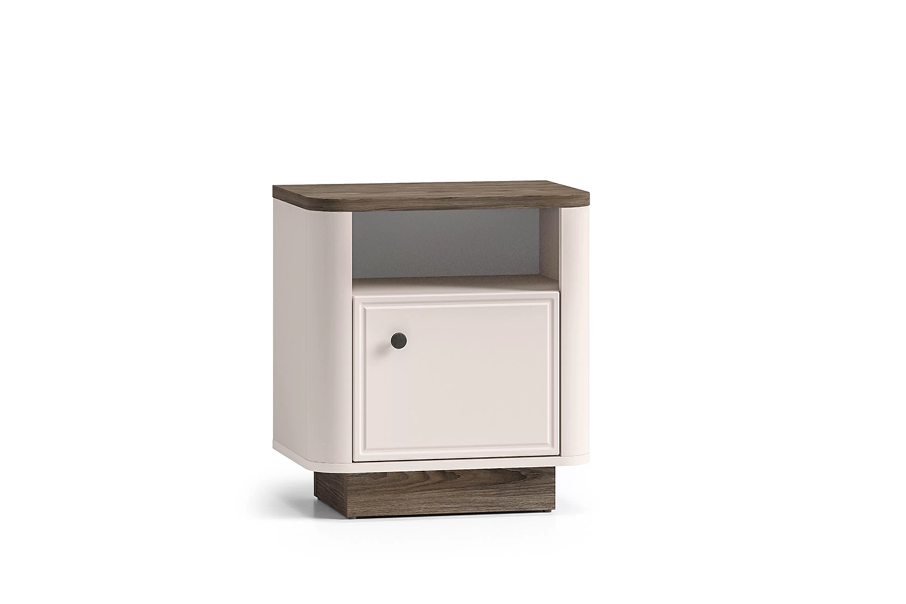 Nočný stolík Amberto 50 cm - kašmír / dub windmill tmavý Nočný Stolík Amberto 50 cm - kašmír / Dub windmill dark
