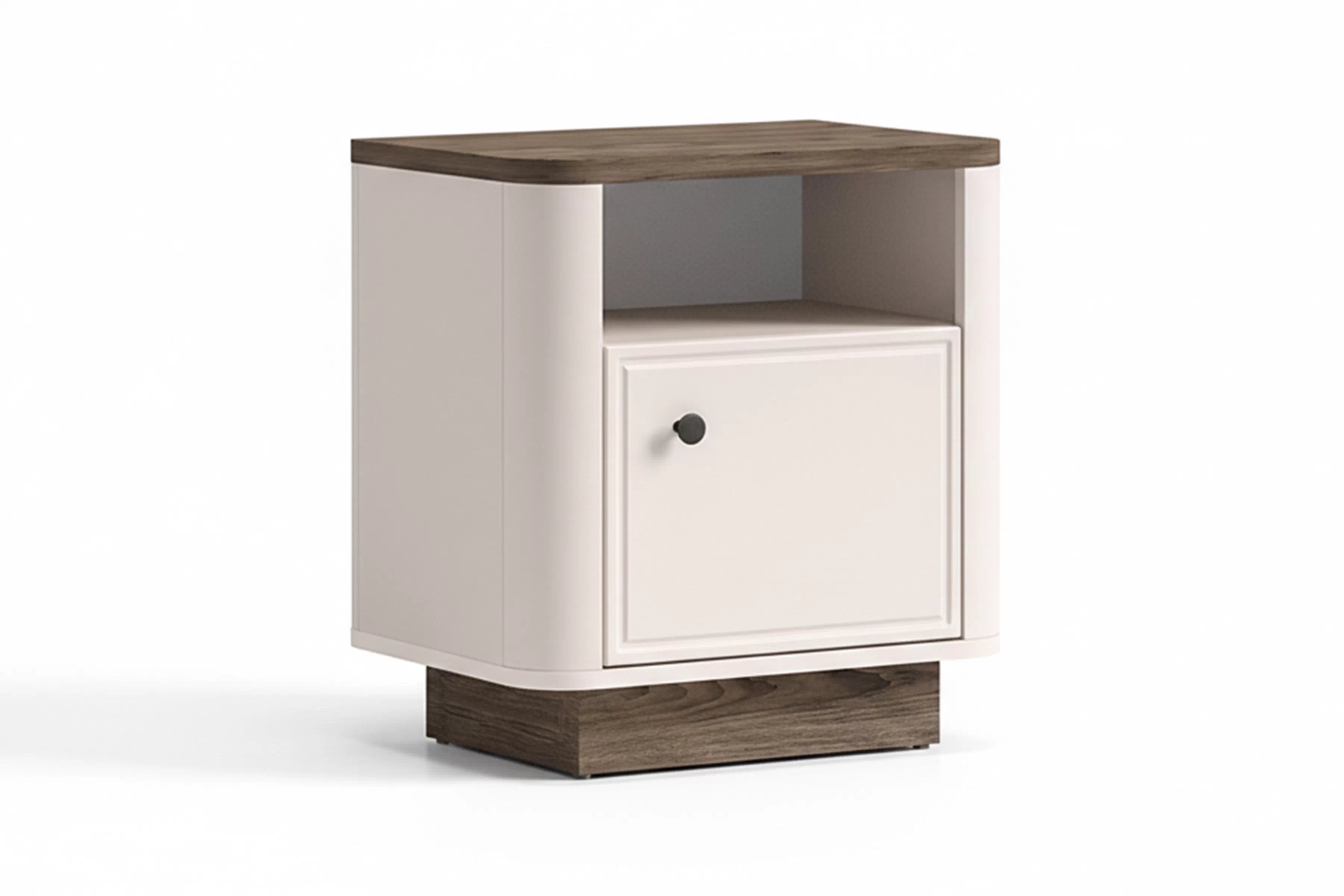 Nočný stolík Amberto 50 cm - kašmírová / dub windmill tmavý Nočný Stolík Amberto 50 cm - kašmír / Dub windmill dark