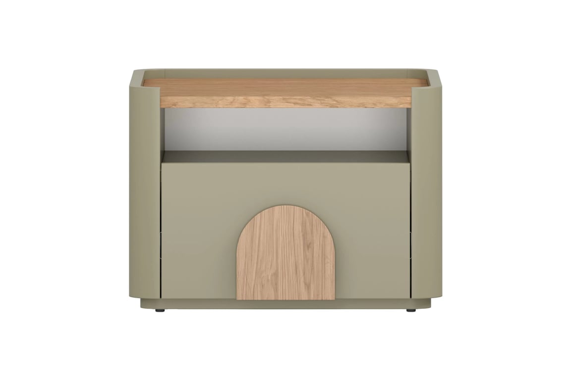 Nočný Stolík Amilio z szuflada 50 cm - eukaliptus / Dub baltic dune Nočný Stolík Amilio z szuflada 50 cm - eukaliptus / Dub baltic dune / úchyty Dub prírodné