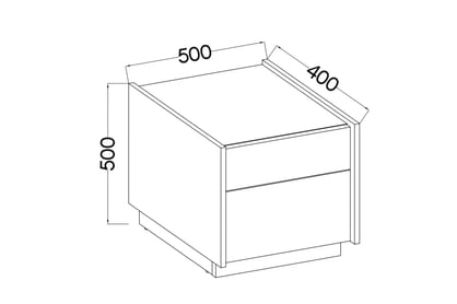 Noptieră Beliza 50 cm - bej piatră / nuc okapi Szafka noapte Beliza 2S - 50 cm - bez piaskowy / nuc okapi