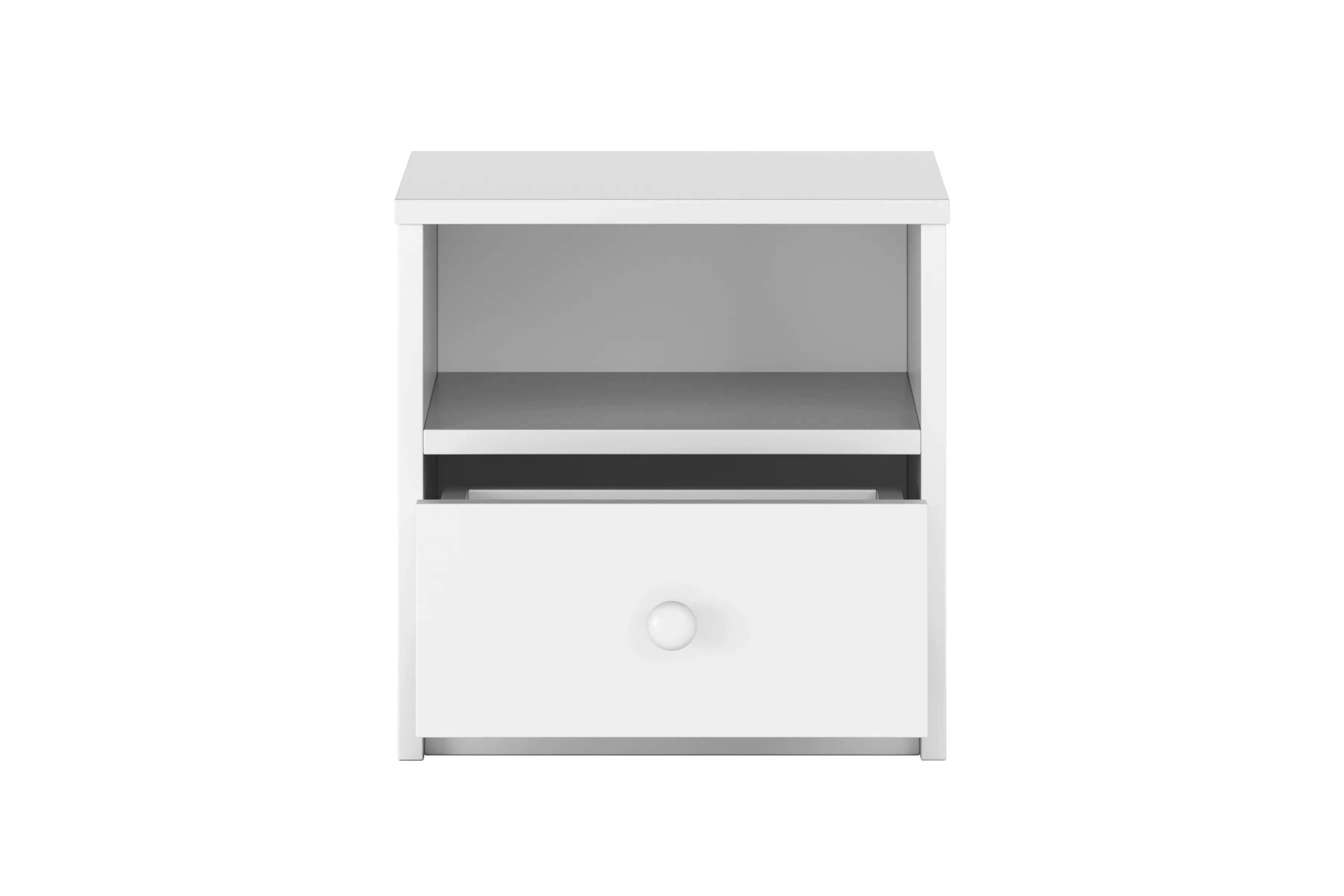 Nočný stolík Bonzo 40 cm so zásuvkou - biela Nočný Stolík Bonzo 40 cm z szuflada - Biely