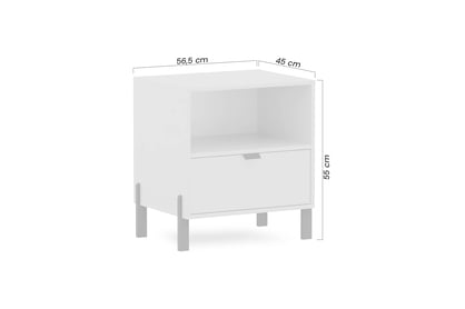 Noční stolek Cremona se zásuvkou - písková béžová Noční stolek Cremona z szuflada - béžová Pískový 