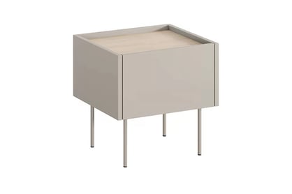 Nočný stolík so zásuvkou Desin 45 cm - kašmírová / dub nagano