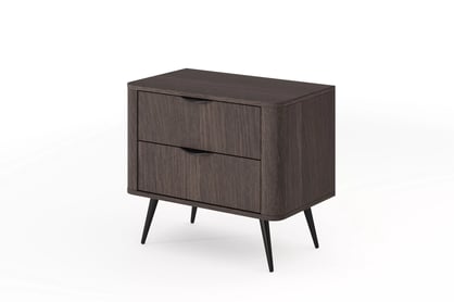 Noční stolek Edrin 63 cm se zásuvkami - dub dunin / černá