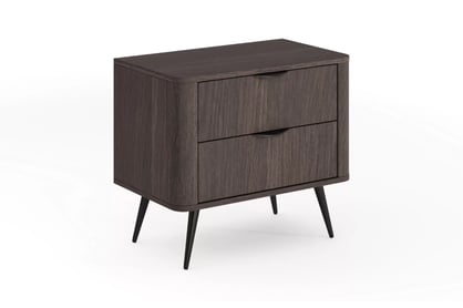 Nočný stolík Edrin 63 cm so zásuvkami - dub dunin / čierna