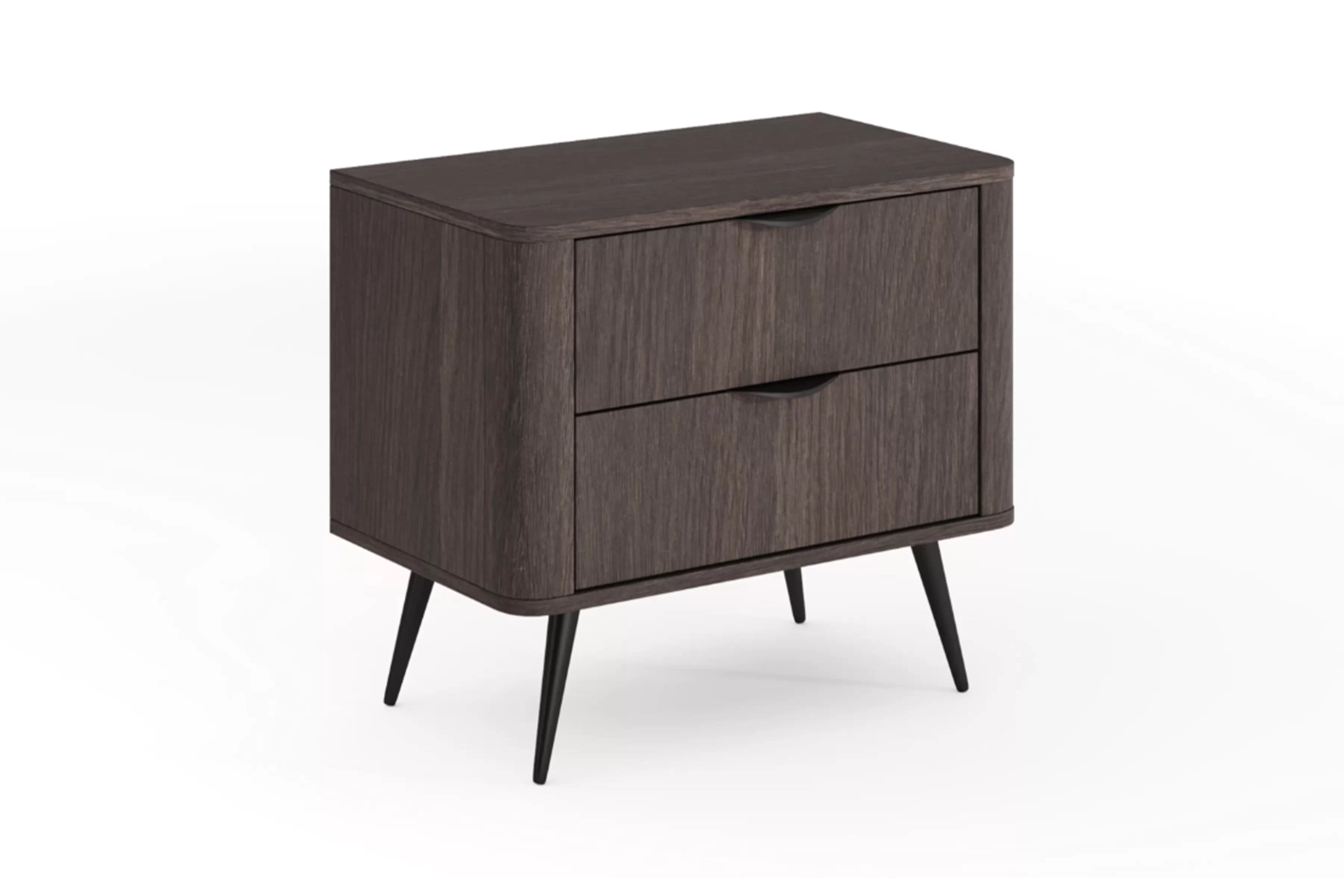 Nočný stolík Edrin 63 cm so zásuvkami - dub dunin / čierna Nočný Stolík Edrin 63 cm so zásuvkami - Dub dunin / Čierny