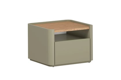 Nočný stolík Elivo 50 cm so zásuvkou - eukalyptus / dub baltic dune