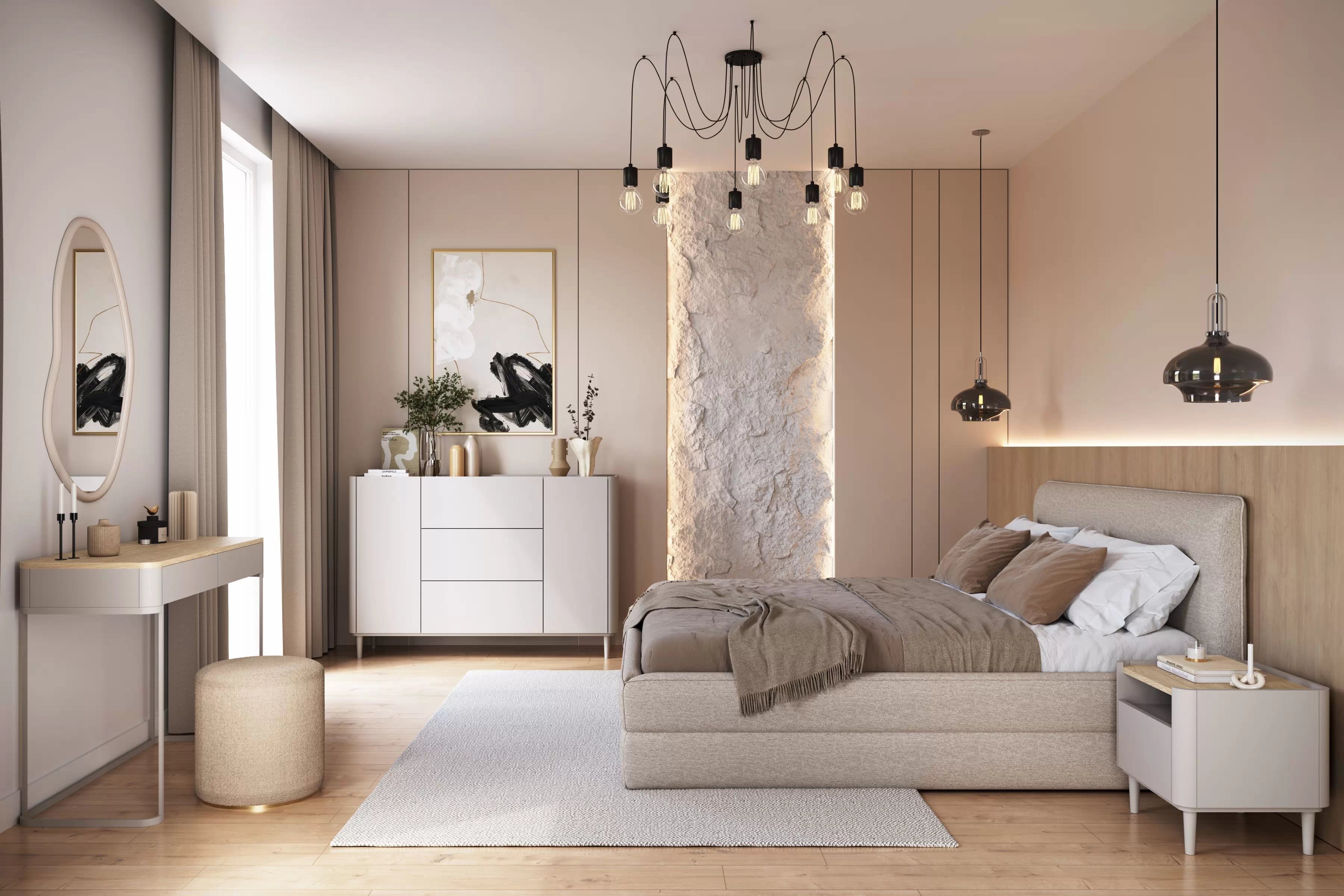 Nočný stolík Elivo 50 cm na nožičkách - kašmírová / dub olejovaný Nočný Stolík Elivo 50 cm z szuflada na nôžkach - kašmír / Dub olejowany