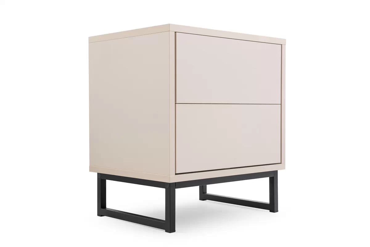 Nočný stolík Genua so zásuvkami 43 cm - Béžová Nočný Stolík Genua so zásuvkami 43 cm - Béžová