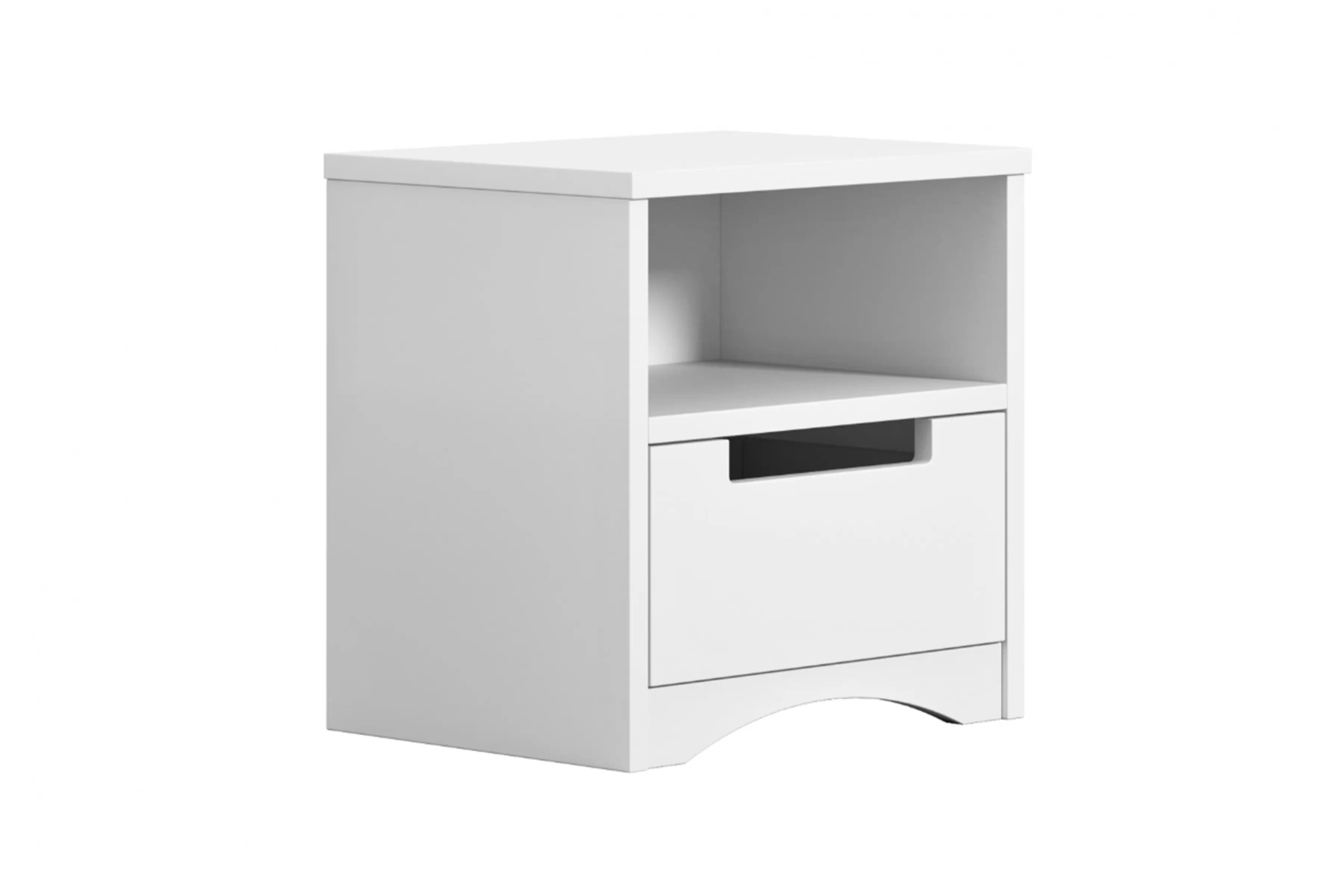 Nočný stolík Guli 40 cm so zásuvkou - biela Nočný Stolík Guli 40 cm z szuflada - Biely