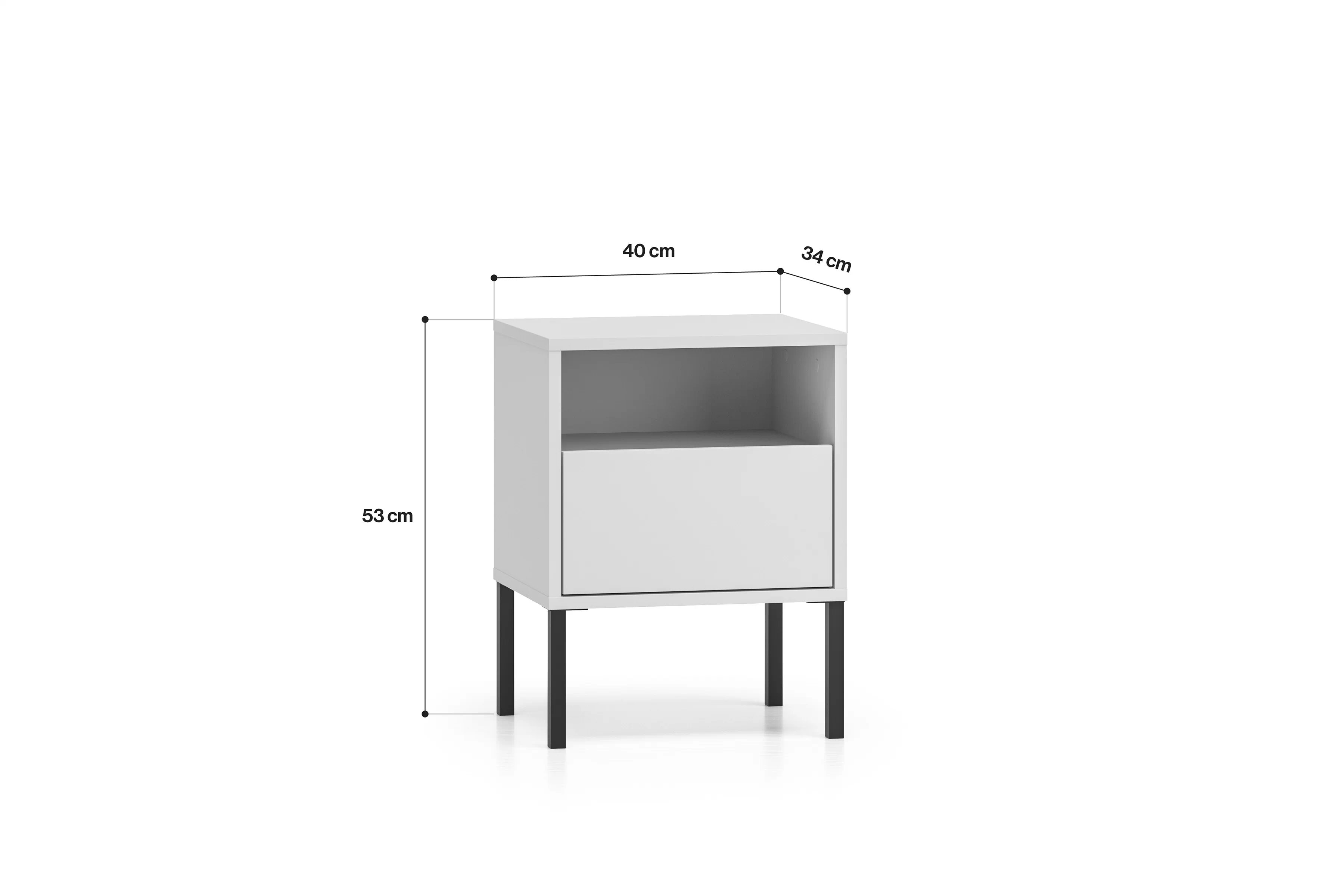 Nočný stolík Harmona 40 cm so zásuvkou - kašmír Nočný Stolík Harmona 40 cm z szuflada - kašmír