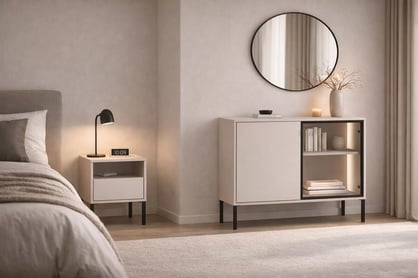 Nočný stolík Harmona 40 cm so zásuvkou - kašmír Nočný Stolík Harmona 40 cm z szuflada - kašmír