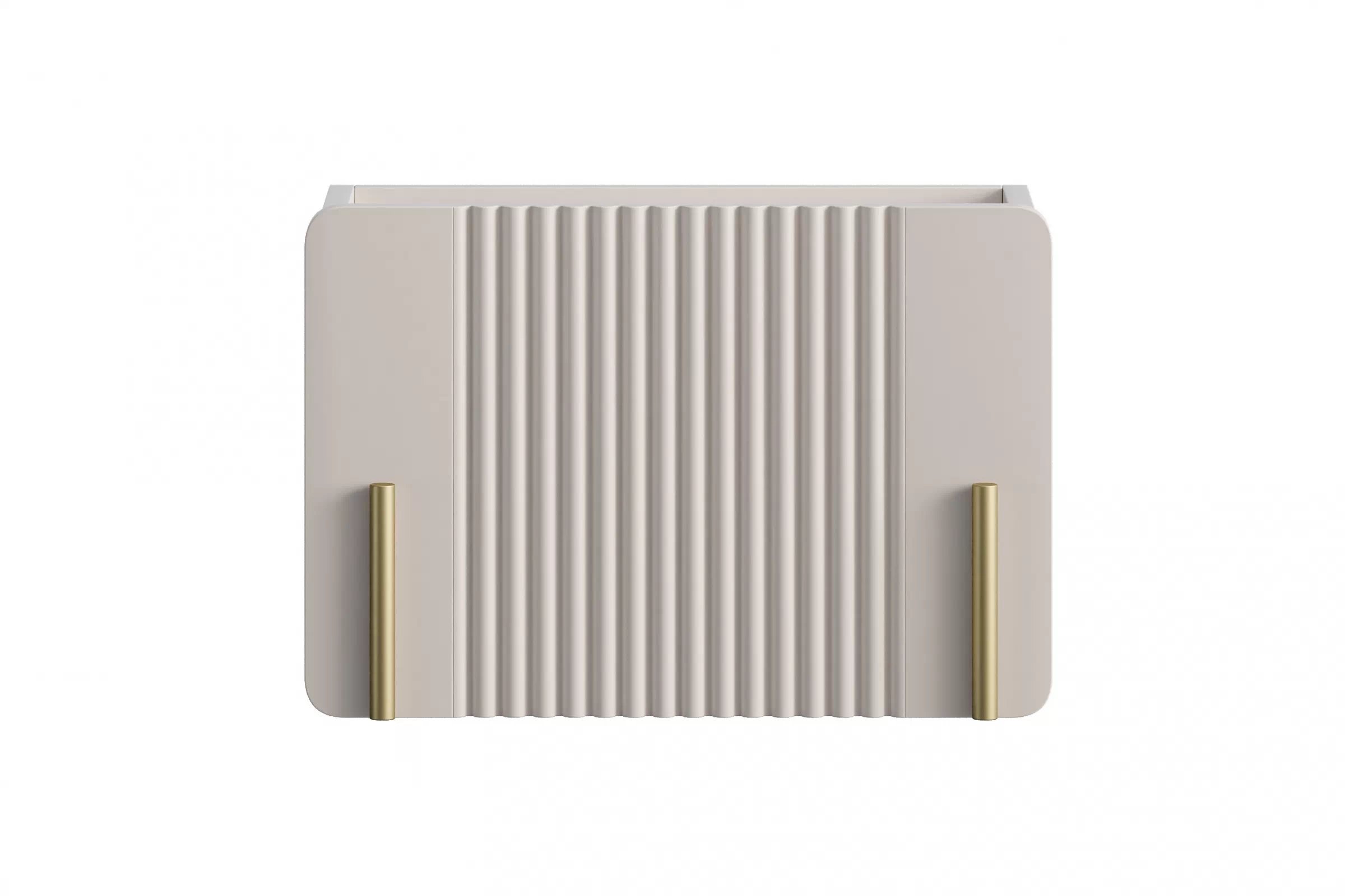 Nočný stolík na stenu Malmi 45 cm - kašmírová / crema bianca / zlatá Nočný Stolík Malmi 45 cm závesná z szuflada - kašmír / crema bianca / zlaté