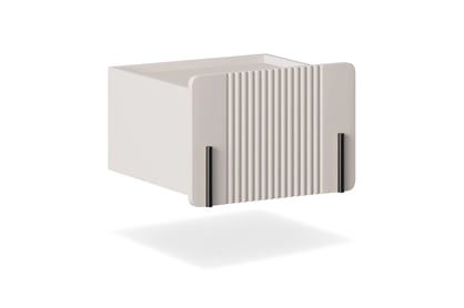 Závesný nočný stolík Malmi 45 cm so zásuvkou - kašmír / čierna