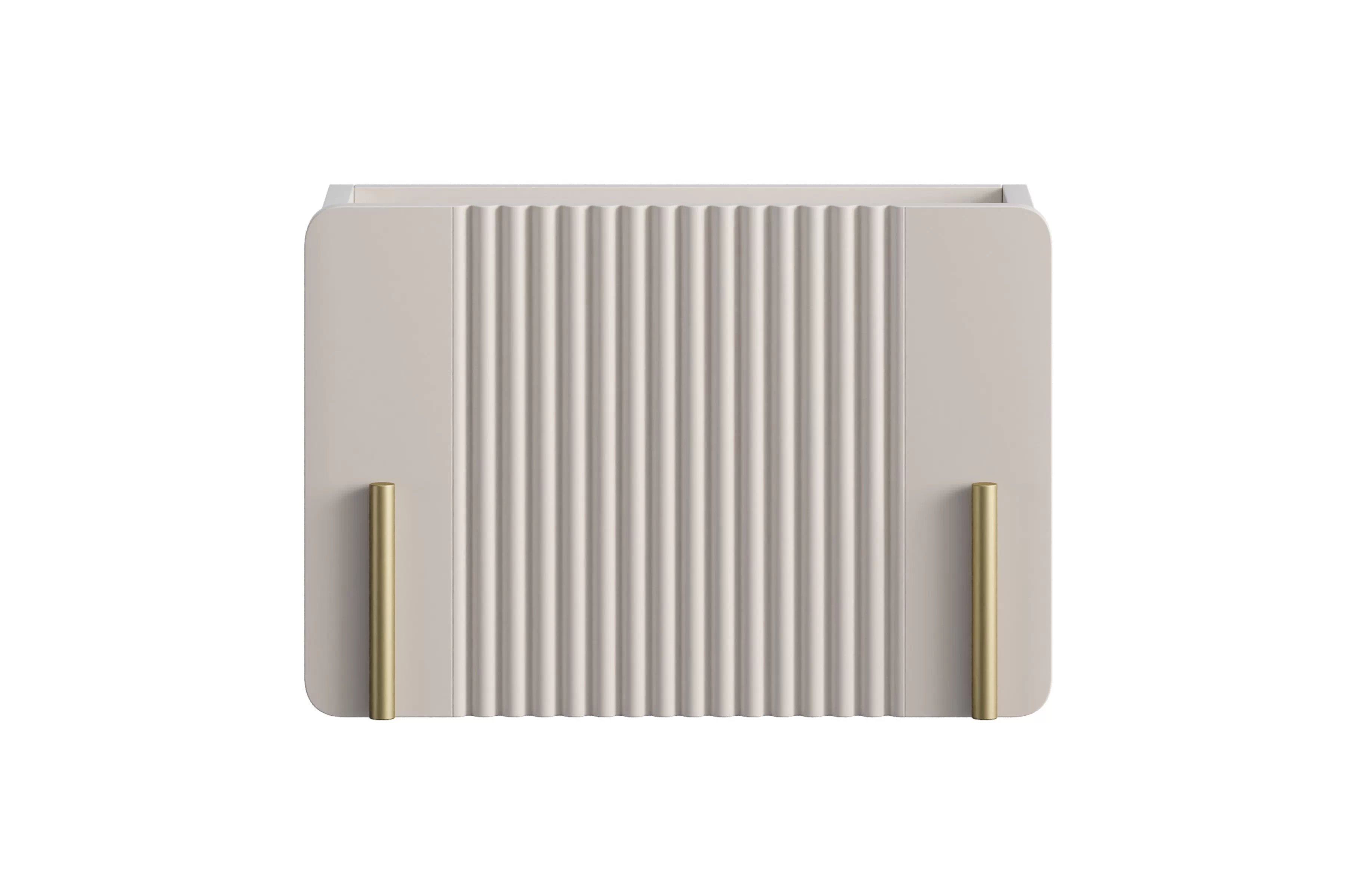 Závesný nočný stolík Malmi 45 cm so zásuvkou - kašmír / zlatá Nočný Stolík Malmi 45 cm závesná z szuflada - kašmír / zlaté