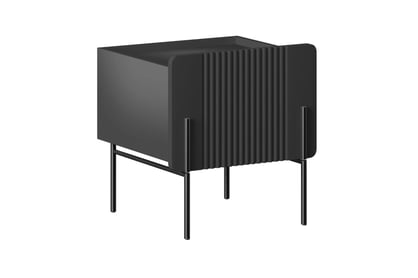 Nočný stolík Malmi 45 cm - čierny mat / čierna