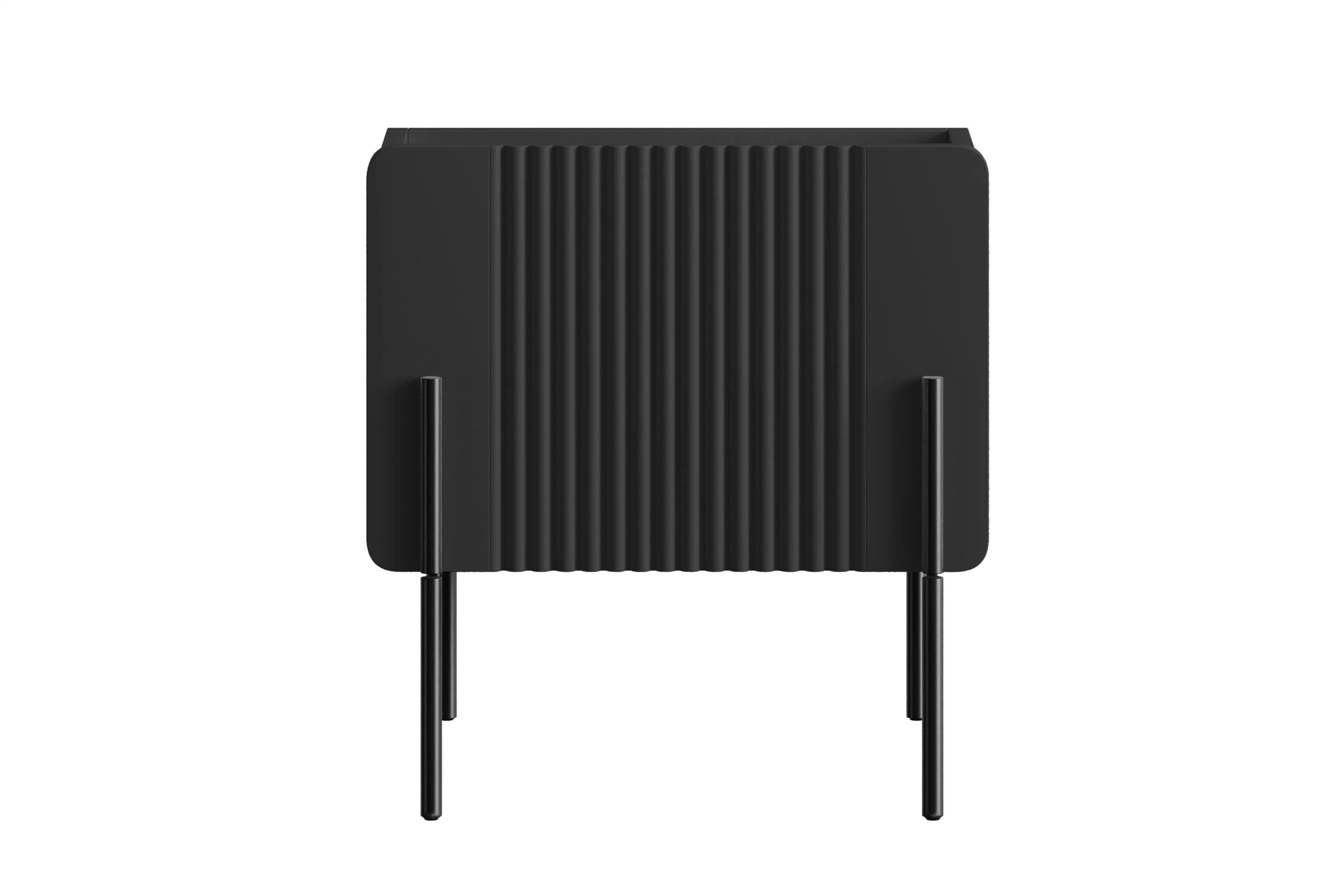 Nočný stolík Malmi 45 cm - čierny mat / čierna Nočný Stolík Malmi z szuflada 45 cm - Čierny mat / čierny nozki