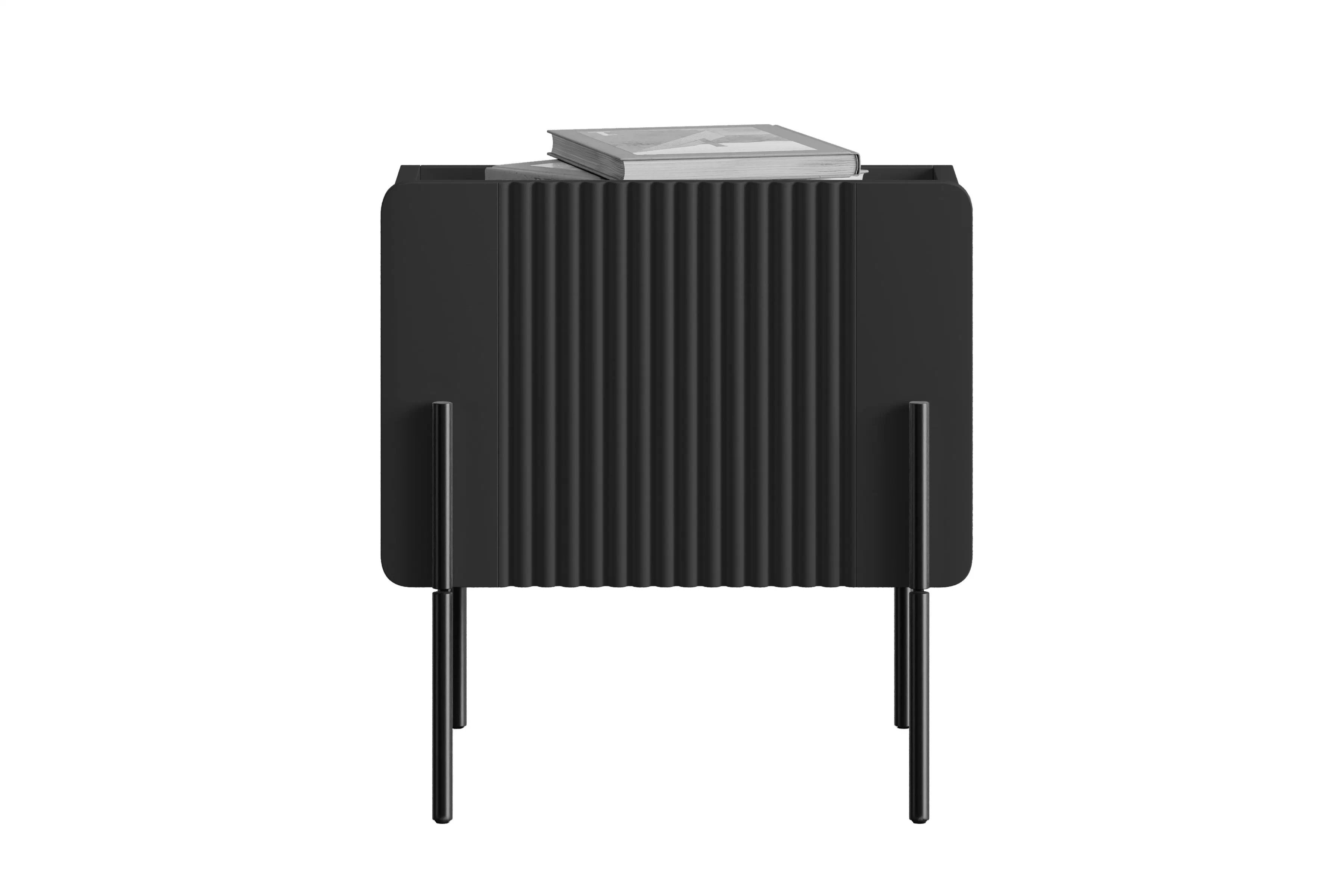 Nočný stolík Malmi 45 cm - čierny mat / čierna Nočný Stolík Malmi z szuflada 45 cm - Čierny mat / čierny nozki