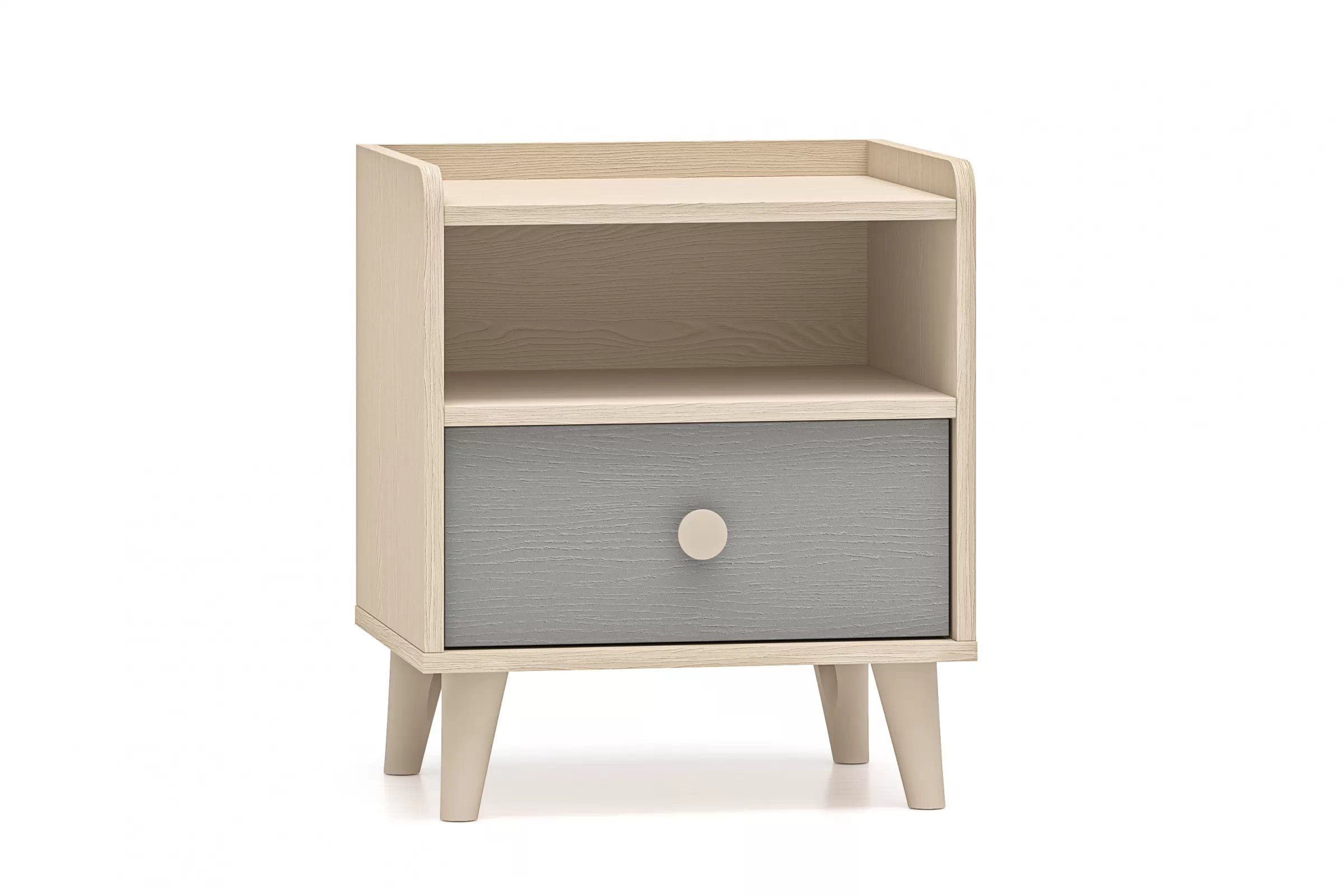 Dětský noční stolek Marla 45 cm - pouštní písek / šedá pallad Noční stolek Marla 45 cm - piasek pustyni / šedá pallad