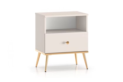 Nočný stolík Narelli 06 50 cm - kašmír / zlaté nožičky