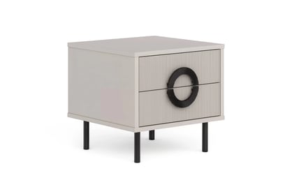 Nožní stolek Nubo 46 cm - kašmírová / černé nožky