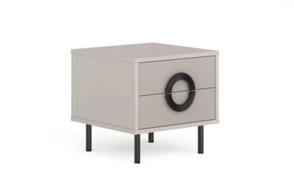 Komoda Nubo 100 cm se zásuvkou - kašmír / černý mat