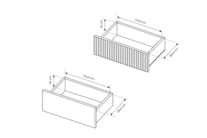 Nočný stolík Rivio 53 cm so zásuvkami - dub cremona Nočný Stolík Rivio 53 cm so zásuvkami - Dub cremona