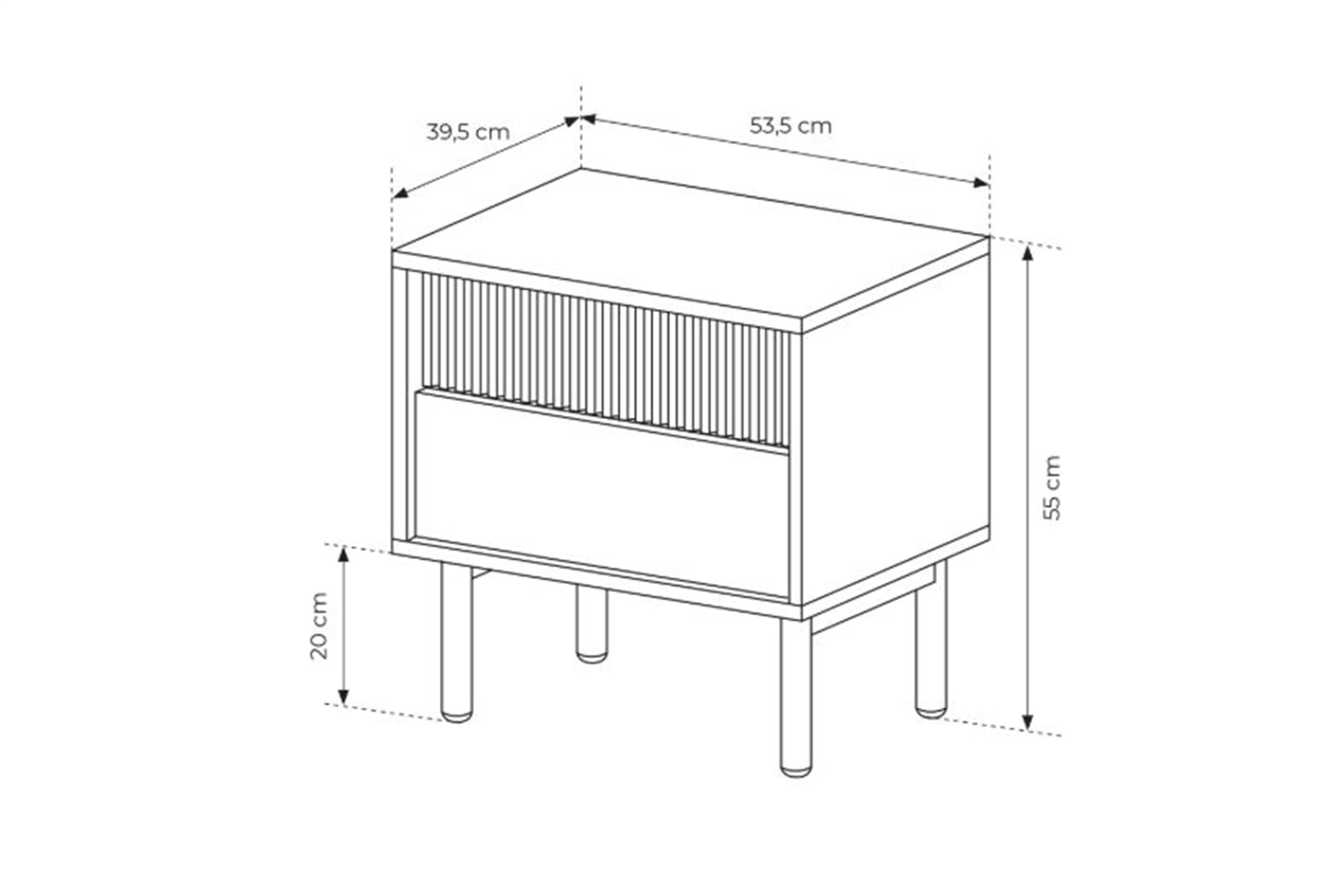 Nočný stolík Rivio 53 cm so zásuvkami - dub cremona Nočný Stolík Rivio 53 cm so zásuvkami - Dub cremona